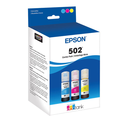 Epson 502 EcoTank Ink Ultra-high Capacity Bottle Color Combo Pack Works with ET-2750, ET-2850, ET-2980, ET-2988, ET-3750, ET-3760, ET-3850, ET-4850, and other select EcoTank models